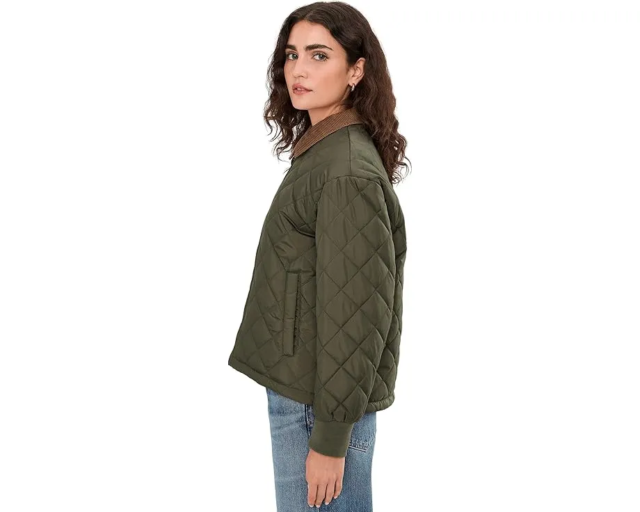 Levi's стеганая куртка с рюшем на воротнике и ромбовидным стежком