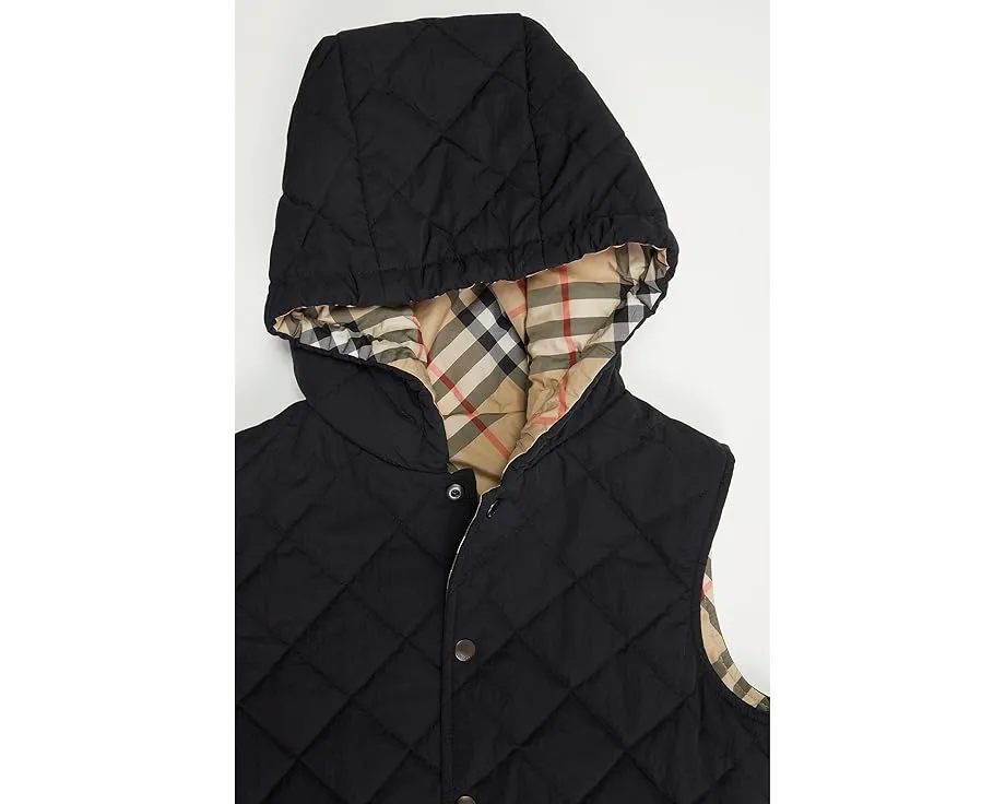 Burberry Kids стеганая безрукавка Slade Quilted Jacket для детей с капюшоном