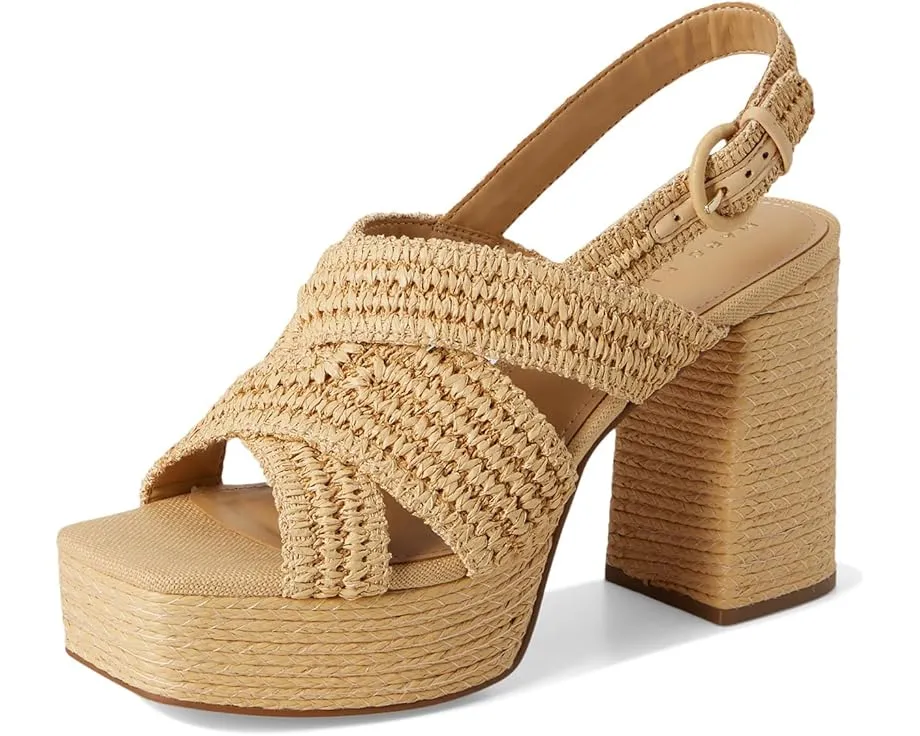 Сандалии Marc Fisher LTD Caddy на высоком квадратном каблуке с плетеными деталями
