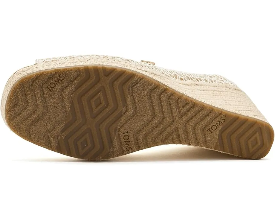 Босоножки TOMS Essential Wedge с открытым носком и плетеной отделкой