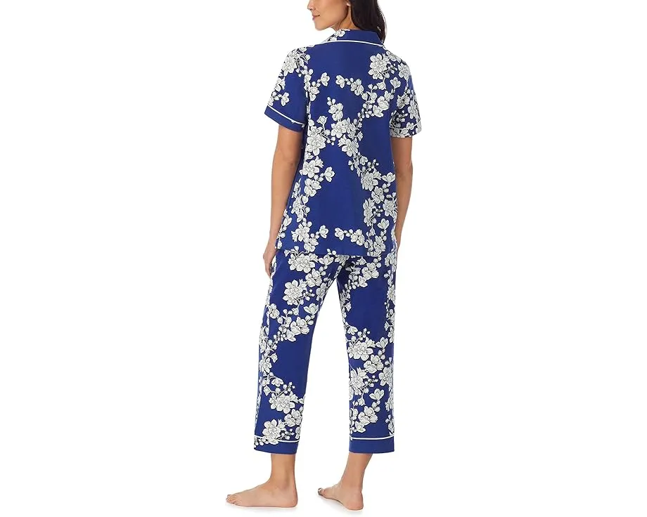 Пижамный комплект Bedhead PJs с коротким рукавом и укороченными брюками из хлопка и спандекса