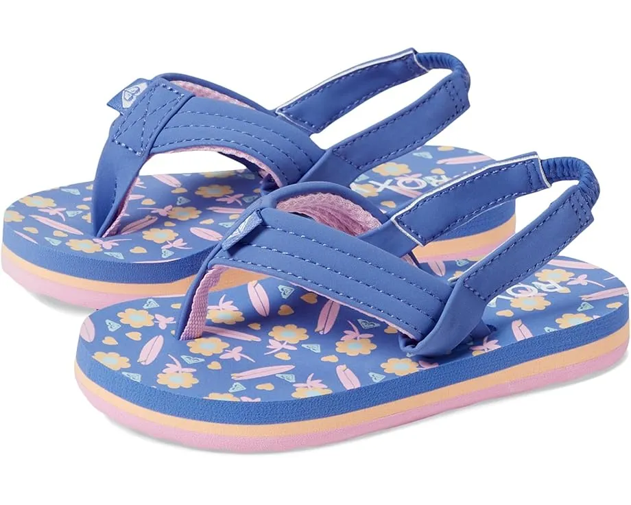 Roxy Vista Loreto детские шлепанцы с цветочным принтом на стельке