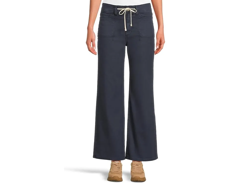 Джинсы Paige Ari с завязкой на поясе и простроченными карманами в цвете Vintage Navy Seascape