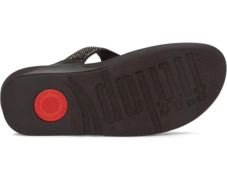 Сандалии FitFlop Lulu Crystal Toe-post с кристаллами и технологией MicroWOBBLEBOARD