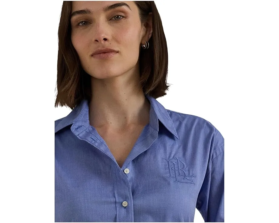 Lauren Ralph Lauren Хлопковая рубашка свободного кроя