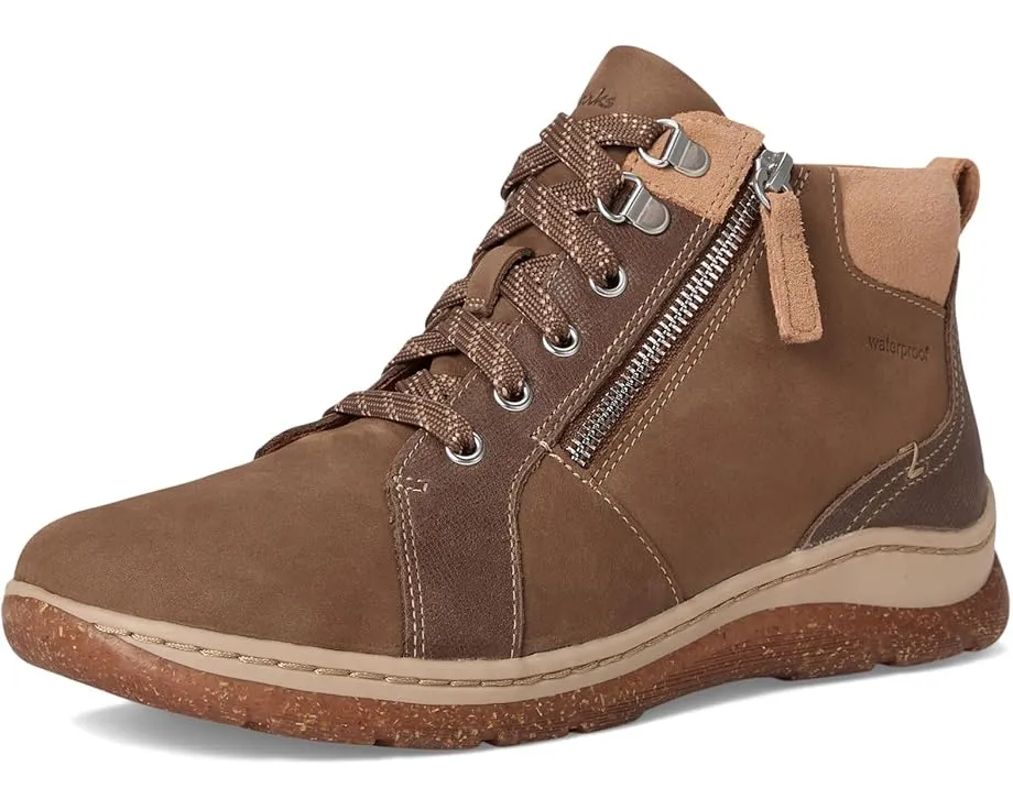 Clarks Orlene Top Waterproof с водонепроницаемым верхом из нубука и подошвой из рисовой шелухи
