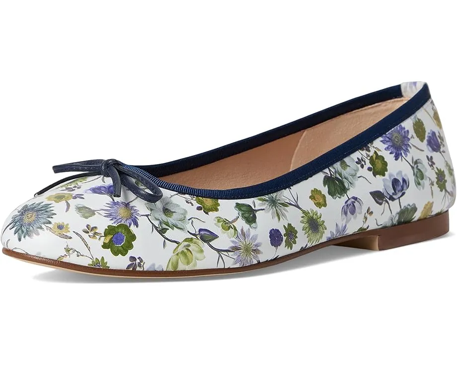 Слипоны French Sole Naomi из кожи с цветочным принтом и легкой стелькой EVA