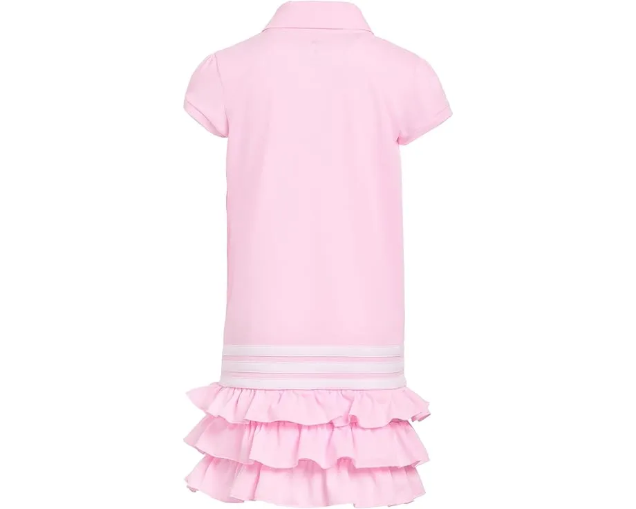 Детское платье adidas Kids с воротником-поло и рюшами