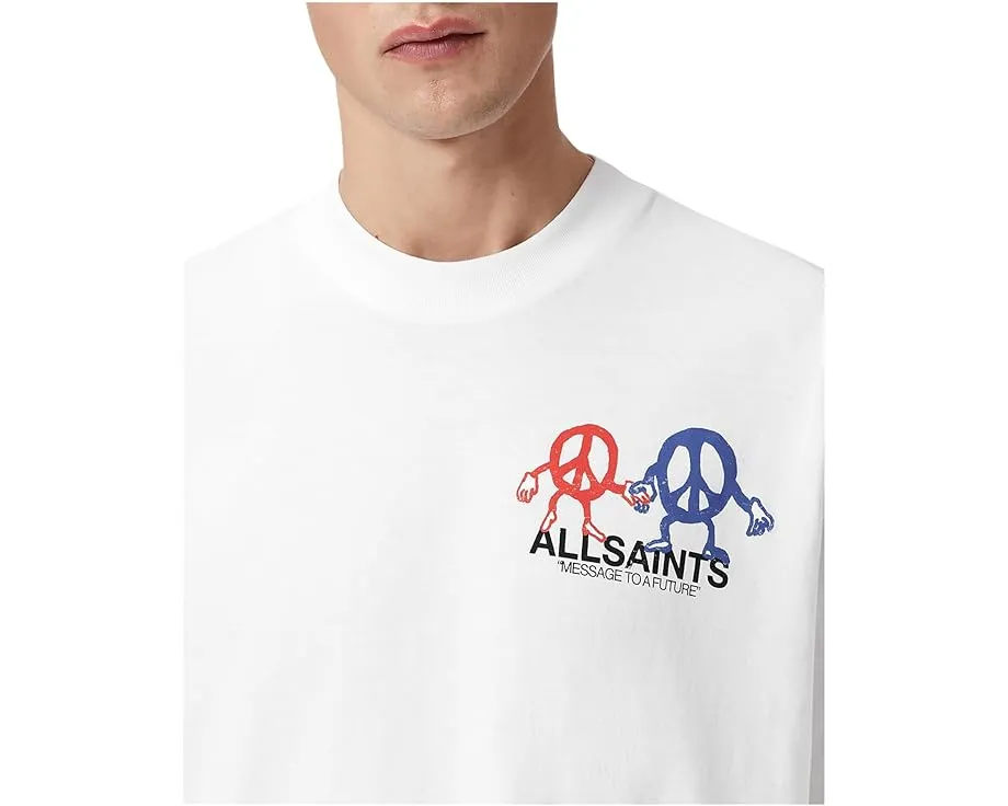 Футболка AllSaints Bedfellow с круглым вырезом и принтом спереди и сзади