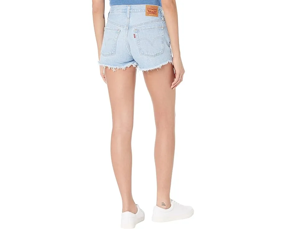Шорты Levi's Womens 501 с высокой посадкой и рваным краем