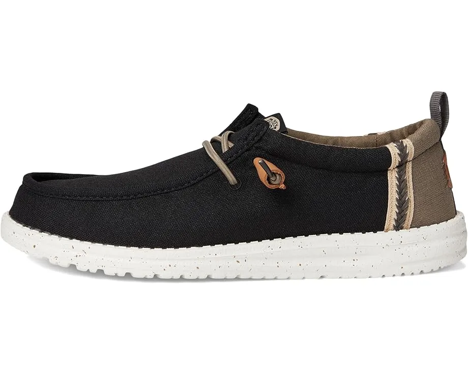 Кроссовки Hey Dude Wally Summer Linen с кожаными кисточками и круглым носком