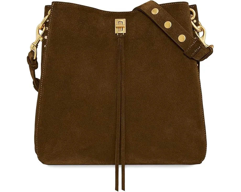 Сумка через плечо Darren из мягкой кожи с плоским дном и съемным ремнем