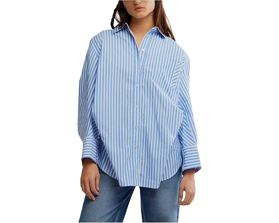 Рубашка Sabine в полоску с завышенной талией от Free People