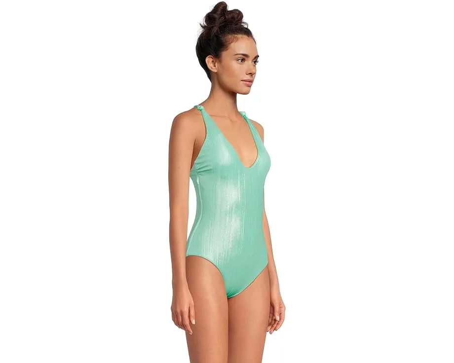 Цельный купальник BECCA с узлом и текстурой оригами