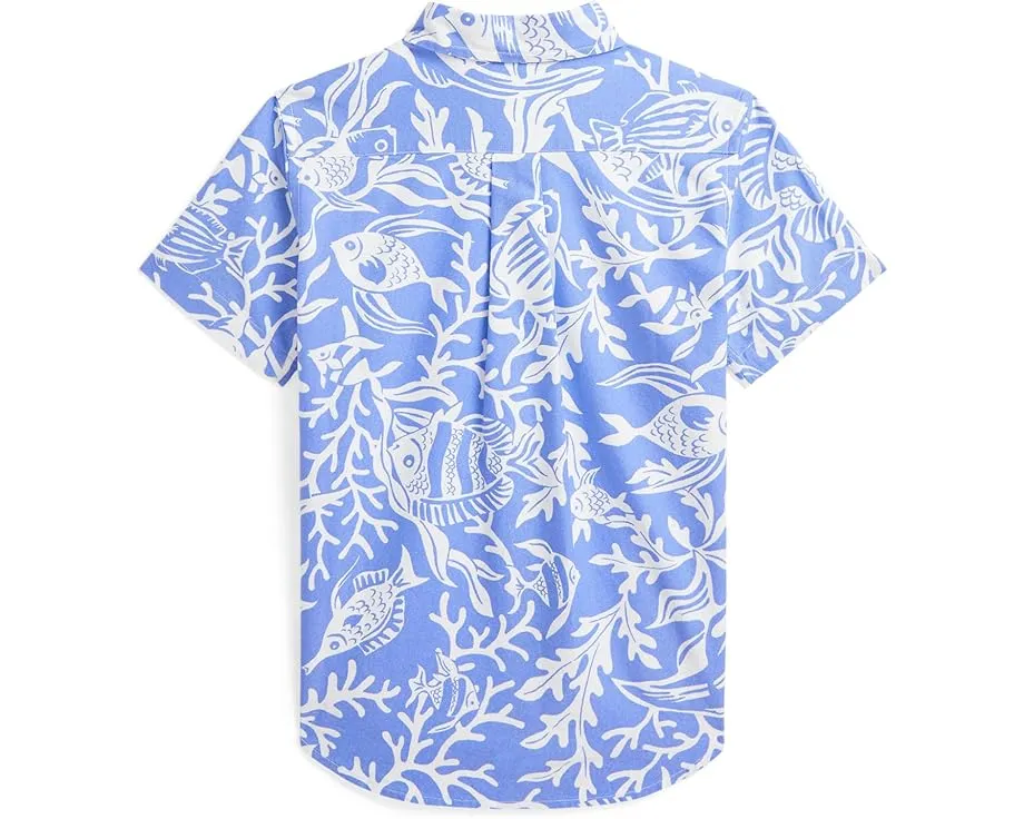 Детская рубашка Polo Ralph Lauren Kids с морским принтом из хлопка