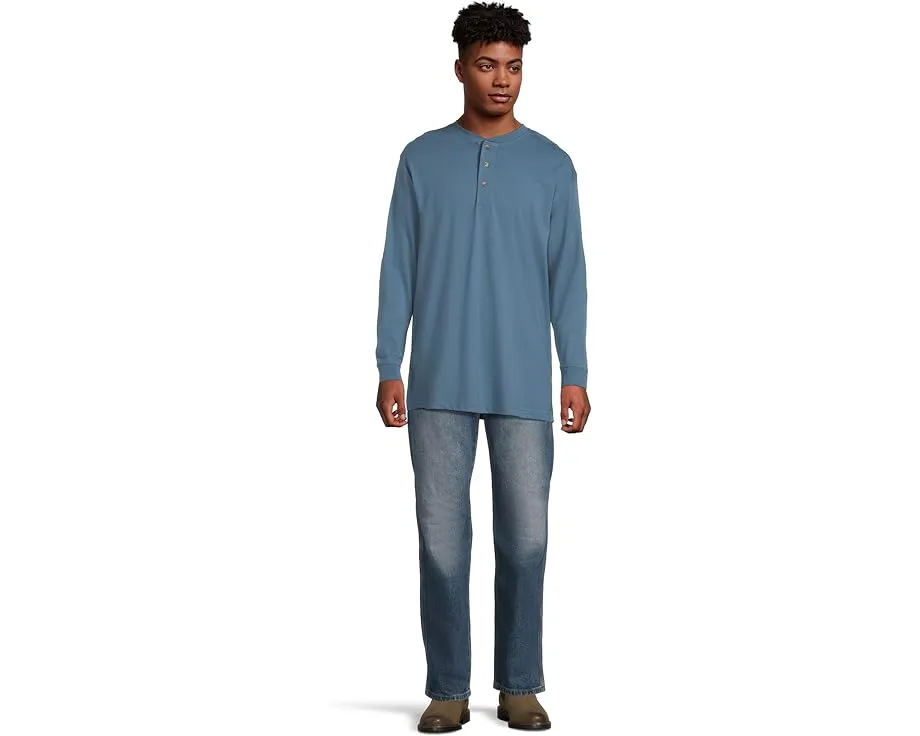 Хенли L.L.Bean Carefree Unshrinkable Tee с длинным рукавом из мягкого хлопка