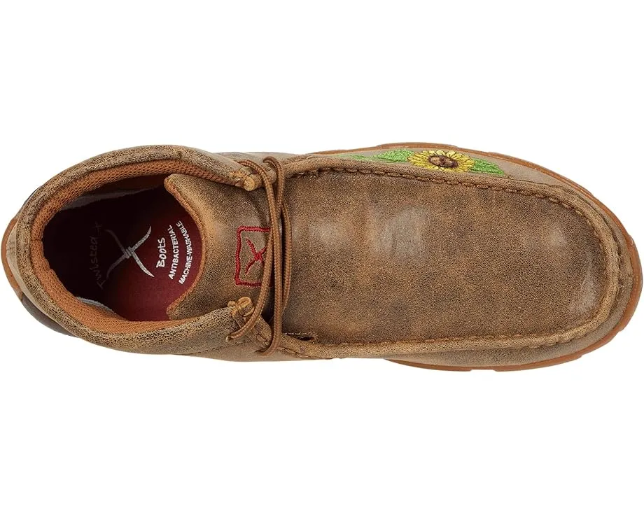 Мокасины Twisted X WDM0128 для вождения с вышитым подсолнухом