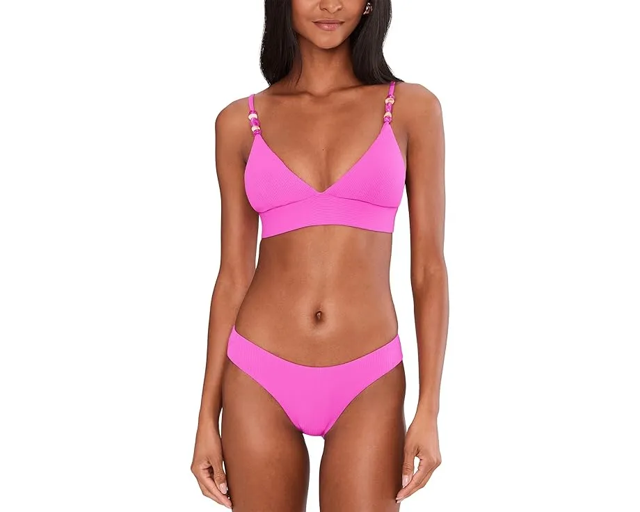 Купальник BECCA Modern Edge Halter с высоким воротом и съемными чашками