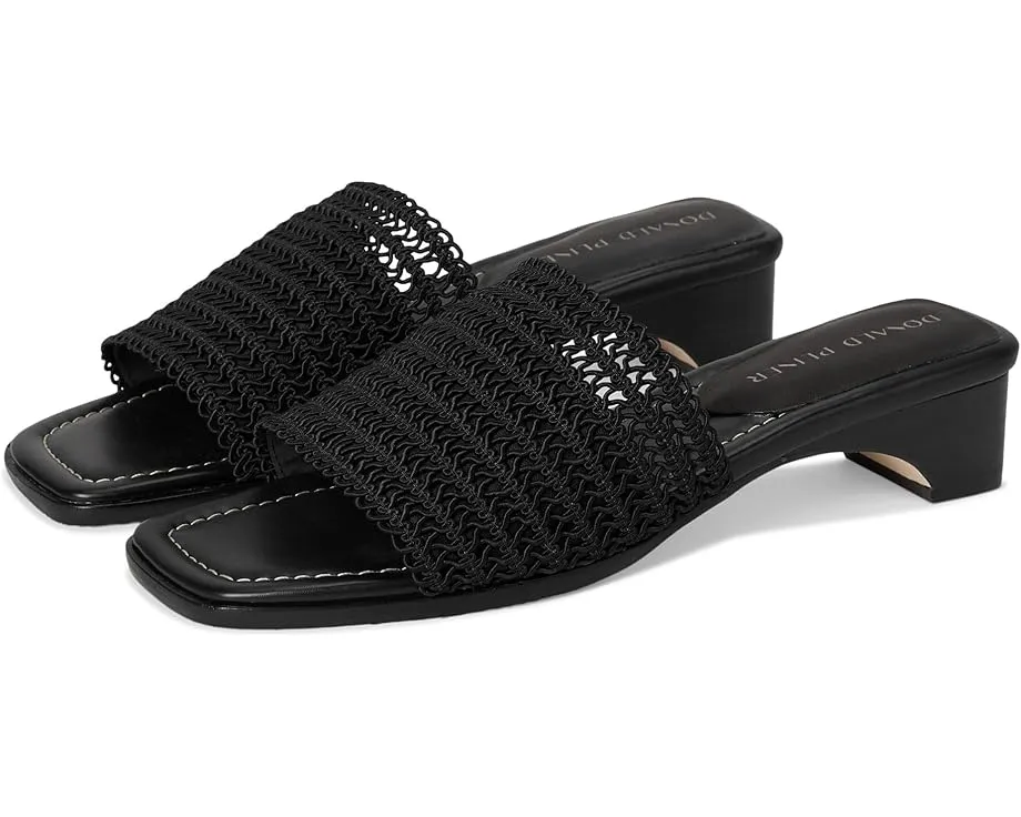 Сандалии Clodie на низком квадратном каблуке из замши Donald Pliner