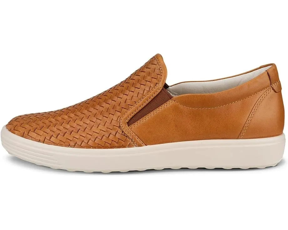 ECCO Soft 7 Woven Slip-On II женские мокасины из цельнозерновой кожи