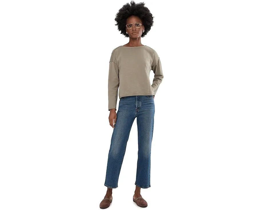 Джинсы Levi's Premium Ribcage Straight Ankle облегченные с высокой посадкой