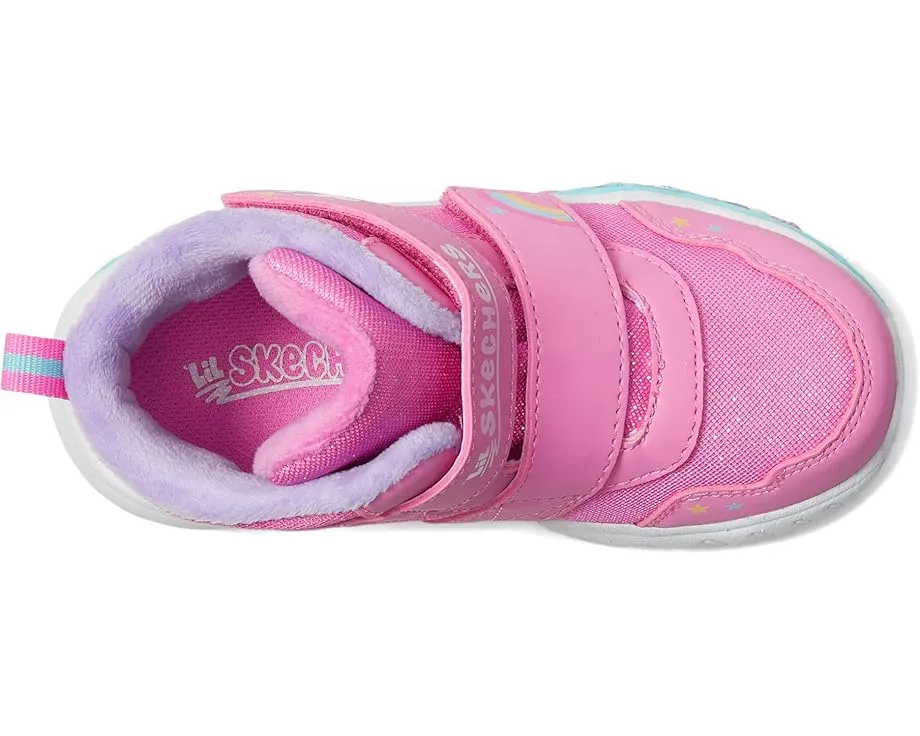 Обувь SKECHERS KIDS Play Scene Cozy Theme с искусственным мехом и ремешками на липучке