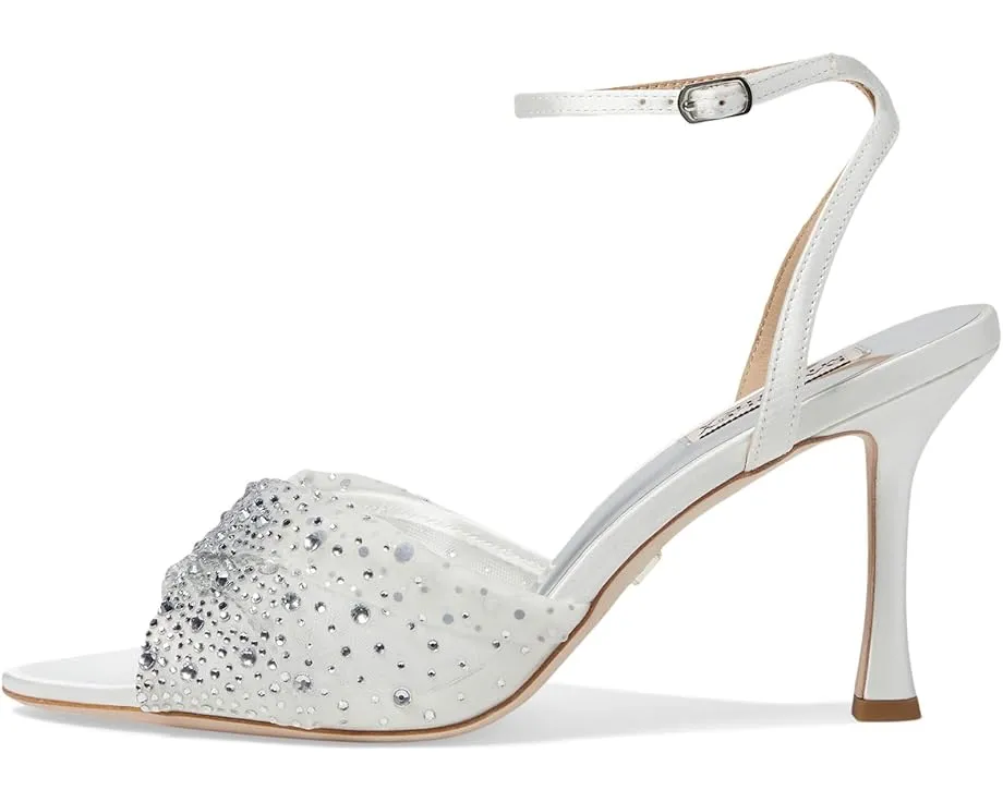 Босоножки Badgley Mischka Cameryn на каблуке с атласным верхом и застежкой на щиколотке