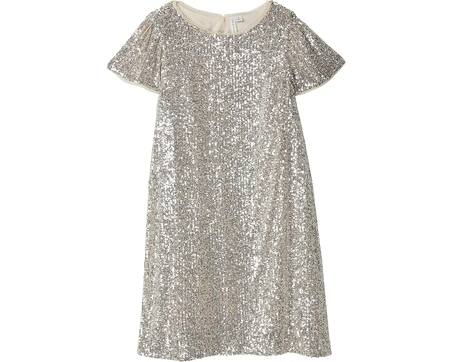 Платье-трапеция с пайетками Janie and Jack для праздника
