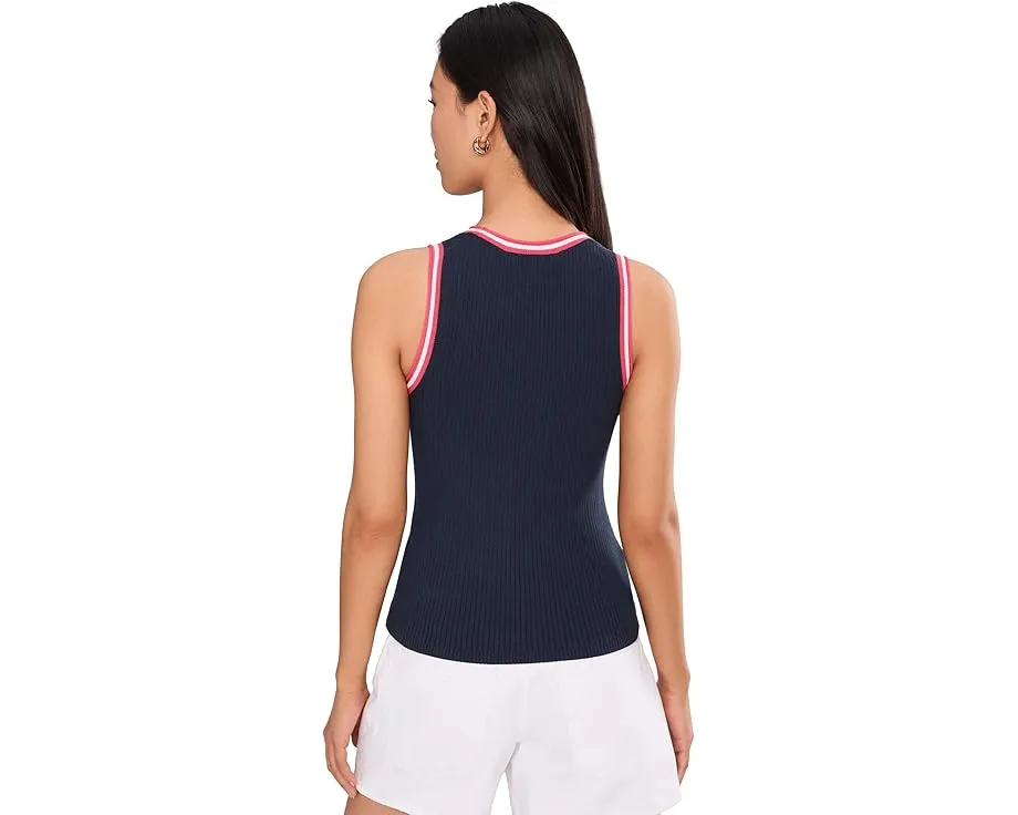 Майка Lilla P Contrast Trim из весеннего хлопка с контрастной окантовкой