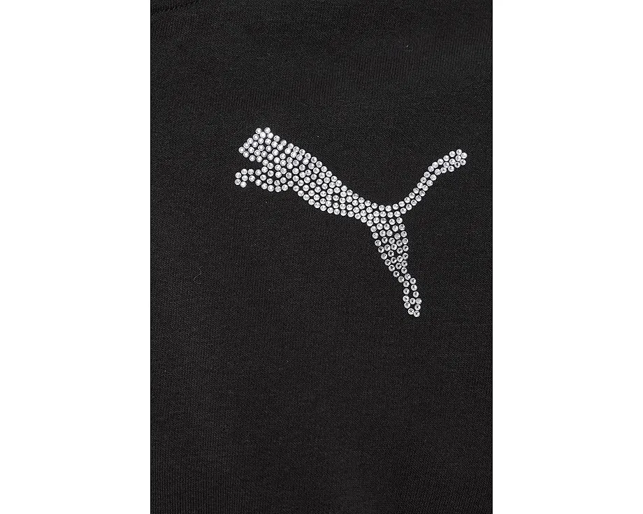 Кроп худи PUMA Essentials Graphics Bedazzled Cropped Hoodie с пайетками и объемными рукавами