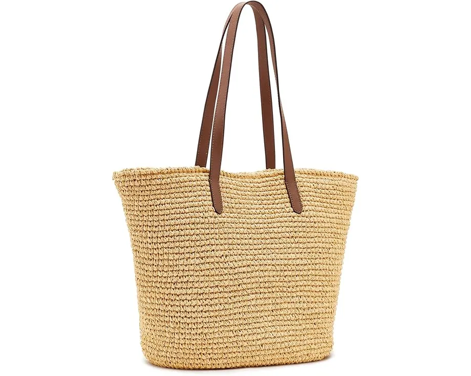 Большая сумка-тоут Lauren Ralph Lauren Lainey из крученой соломки с кожаными деталями