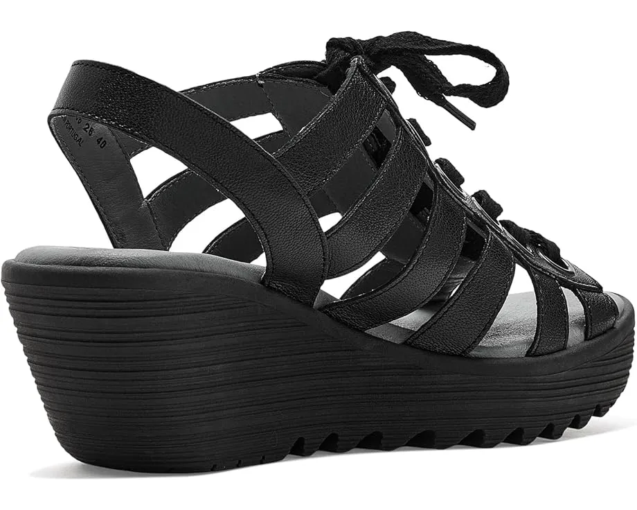 Сандалии FLY LONDON Litu469fly на танкетке с переплетением ремешков из натуральной кожи