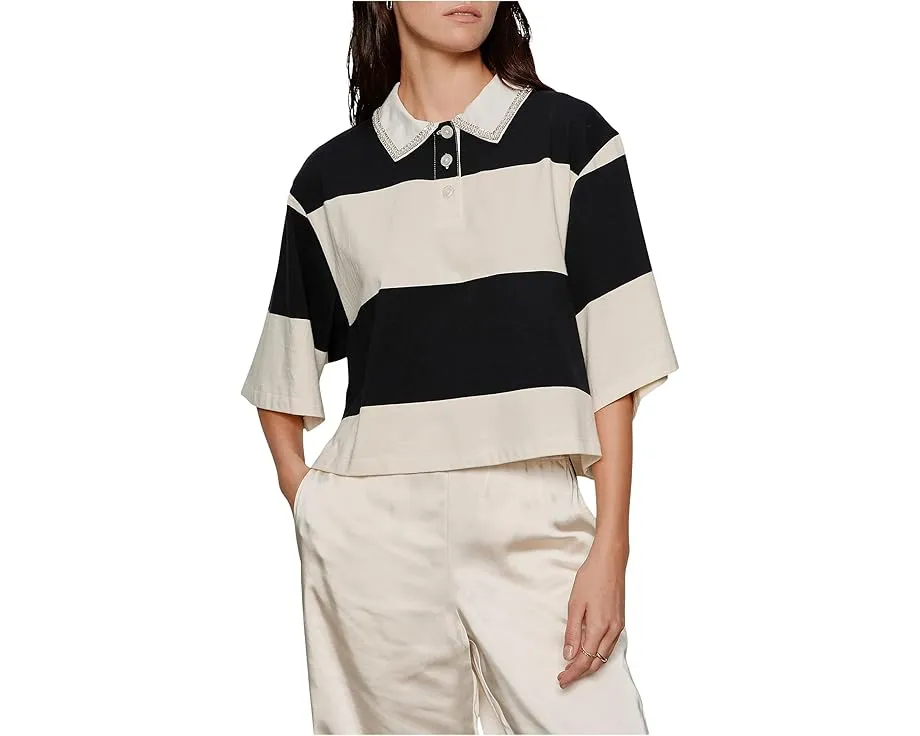 Полированная поло Embellished с декоративной отделкой и укороченным кроем Sanctuary