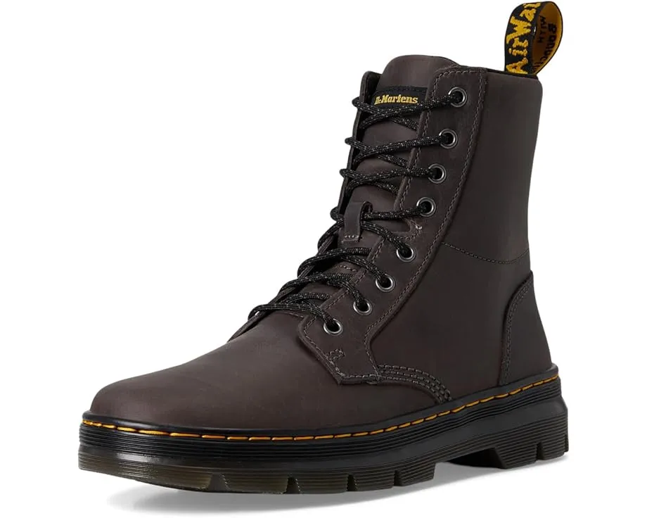 Ботинки Dr. Martens Combs Leather с прочной конструкцией и классической шнуровкой