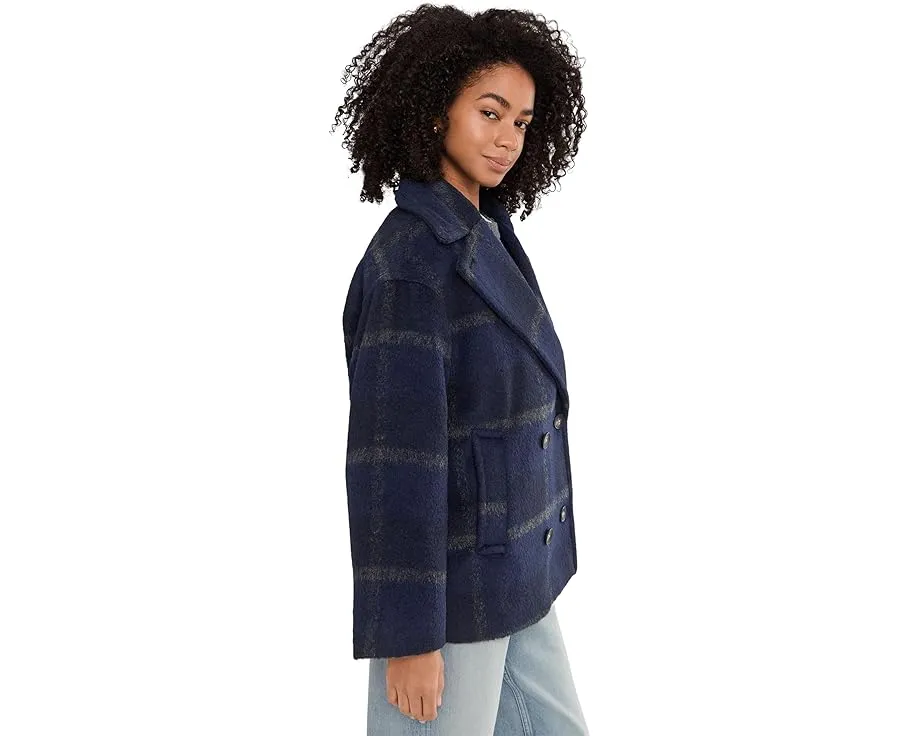 Короткое пальто-бушлат Levi's из смесовой шерсти с отстегивающимся воротником