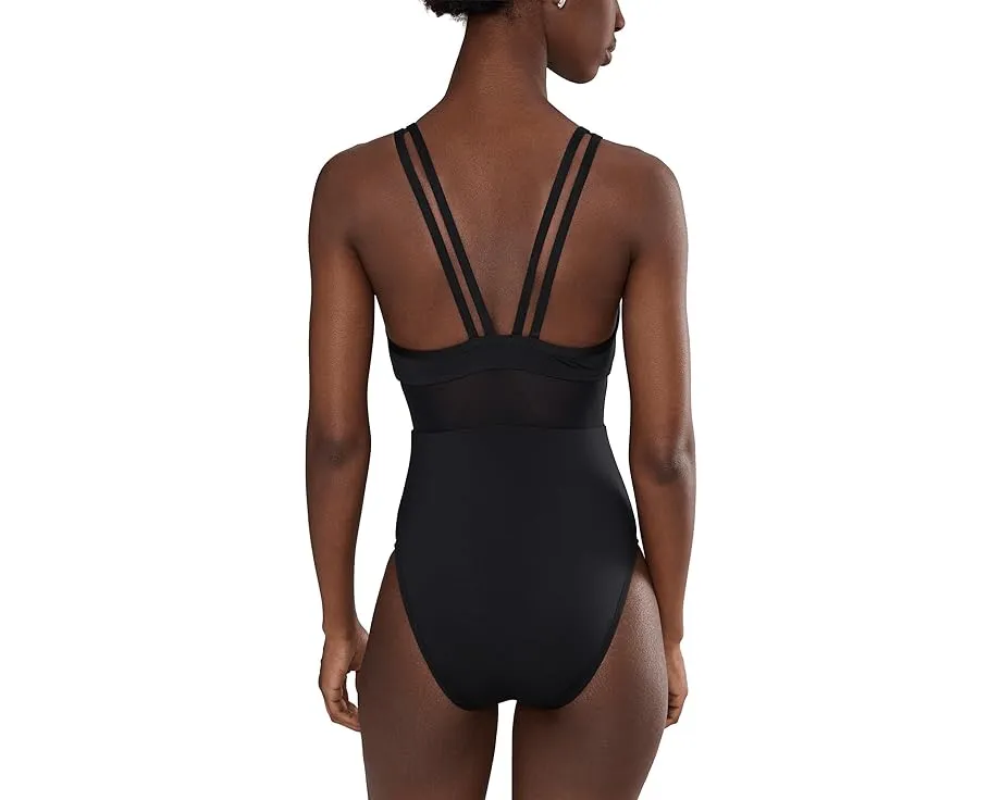 Цельный купальник Nike Mesh V Back с сетчатыми вставками