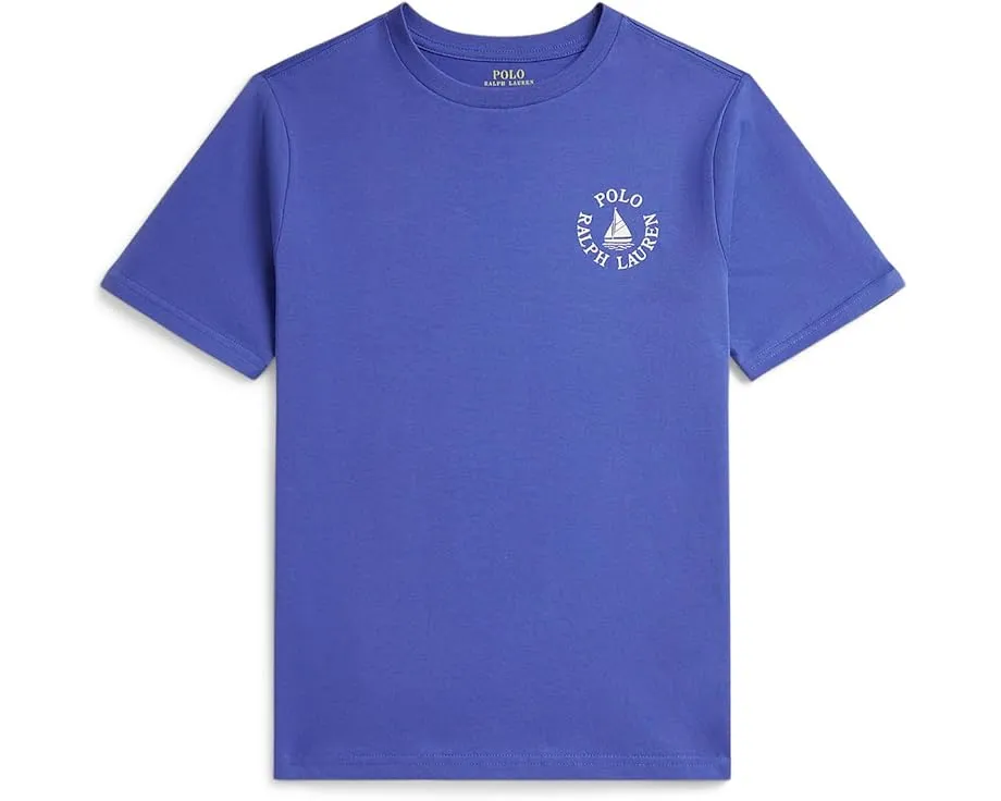 Футболка Polo Ralph Lauren Kids Logo Cotton Jersey с коротким рукавом и круглым вырезом