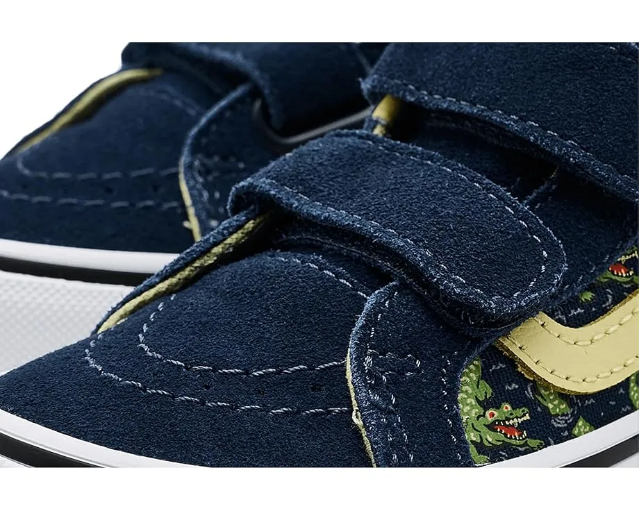 Кроссовки Vans Kids SK8 Mid Reissue V с верхом из замши и холста на липучках