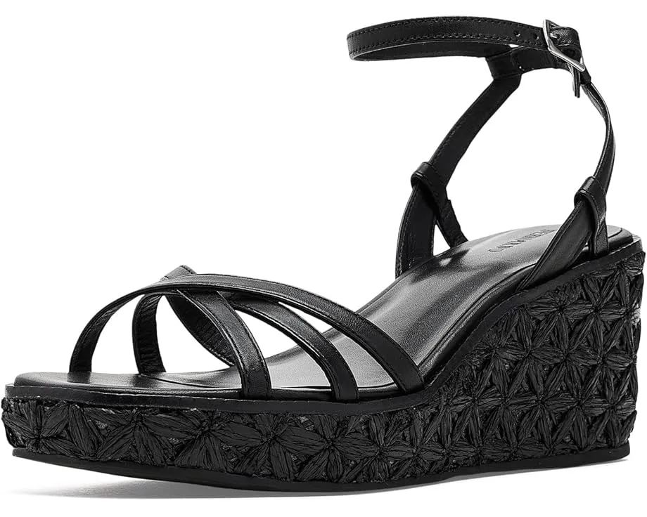 Босоножки Bernardo Cairo на платформе с плетением из рафии