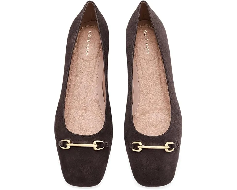 Cole Haan балетки Go-to Verley Horsebit из черной кожи