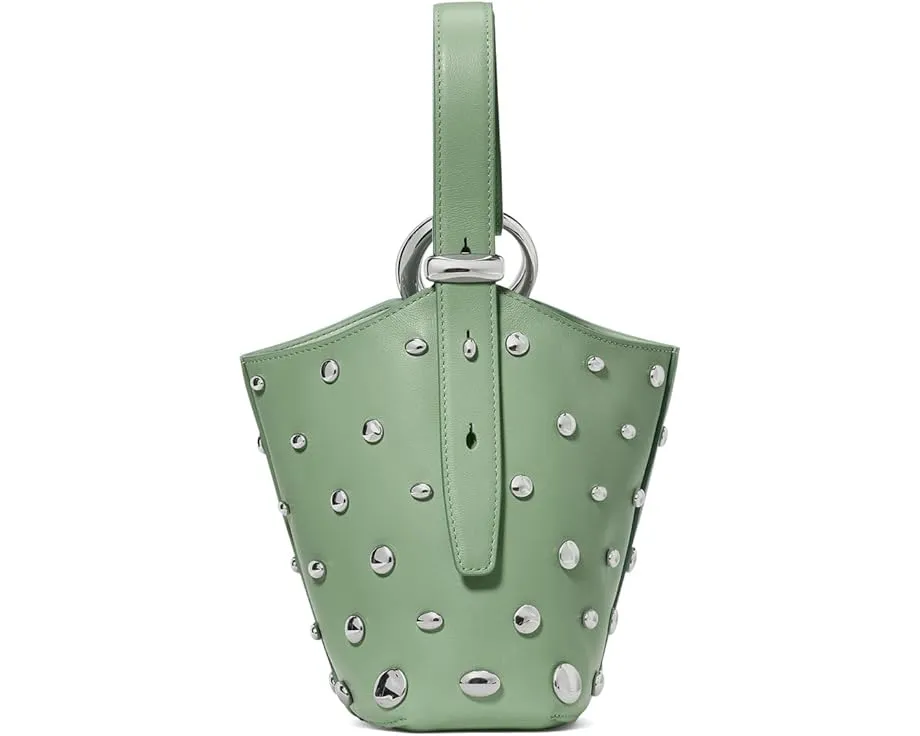 Мини-ведро Kate Spade New York Halo из мелкозернистой кожи со стразами