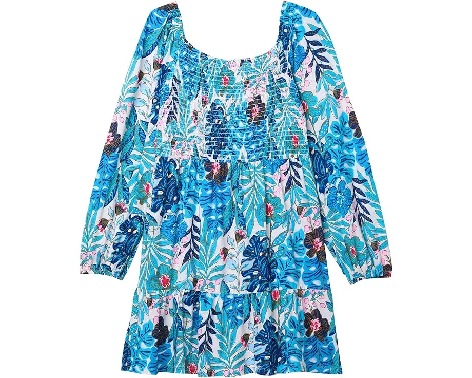 Платье Mini Jilly с длинными рукавами и присборенной юбкой Lilly Pulitzer Kids