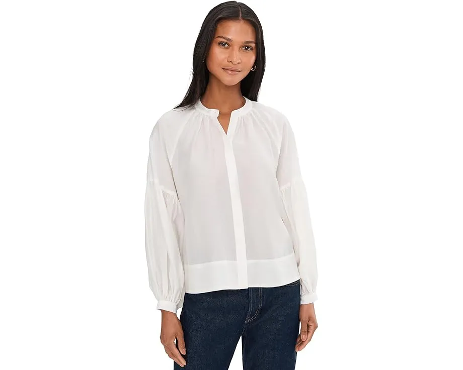 Топ Madewell Germaine с V-образным вырезом и рубашечным кроем