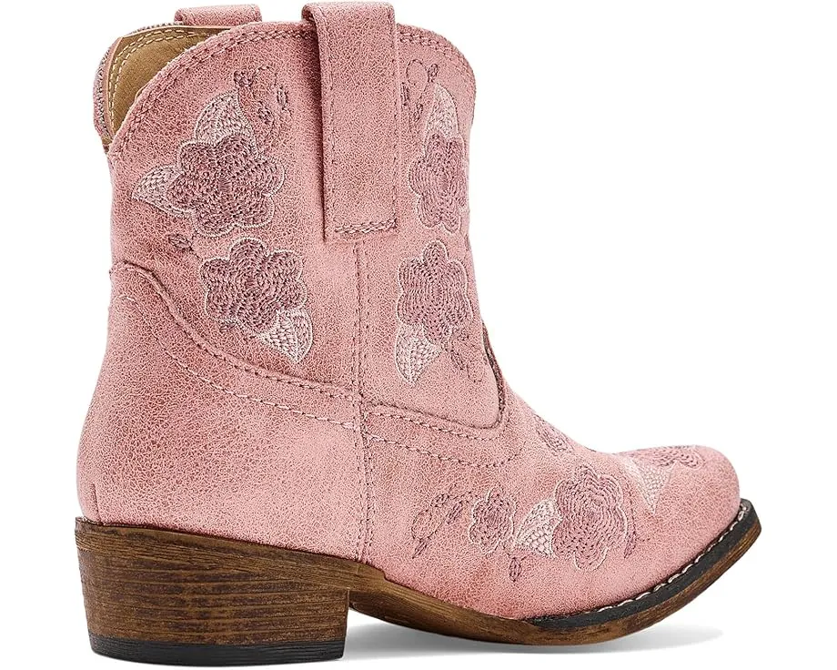 Детские ковбойские сапоги Blossom с цветочной вышивкой и острым носком