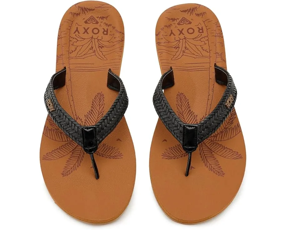 Шлепанцы Roxy Lili III с ремешками-вьетнамками и подошвой из термопластичной резины