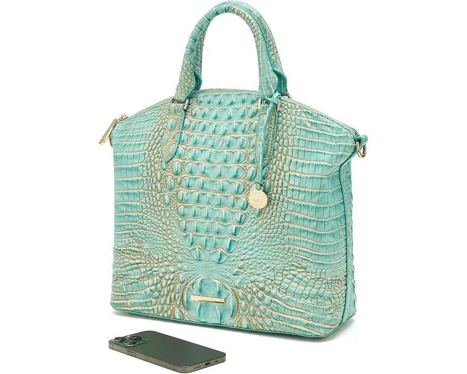 Большая сумка Brahmin Large Duxbury Satchel из текстурированной кожи со съемным ремнем