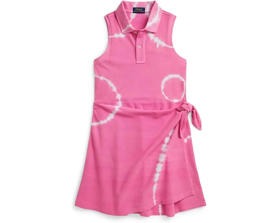 Платье Polo Ralph Lauren Kids с тай-дай принтом и имитацией запаха