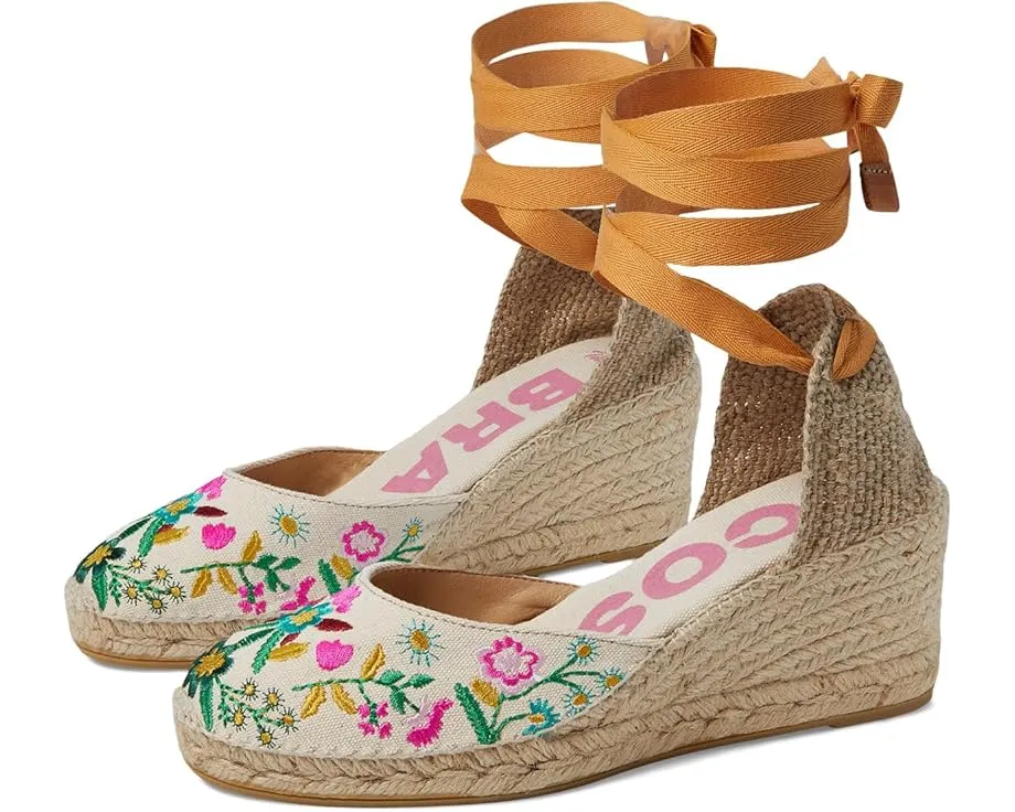 Эспадрильи Toni Pons Castell с цветочными акцентами и шнуровкой