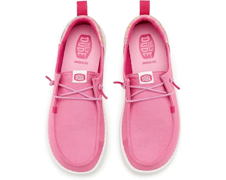 Hey Dude Kids Wally Funk Prep Plaid слипоны в клетку с эластичной шнуровкой