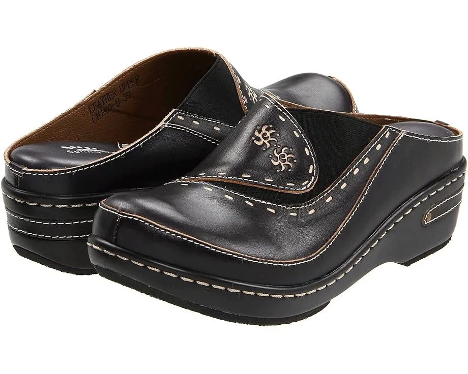 Клоги L'Artiste by Spring Step Chino с ручной росписью и цветочным узором